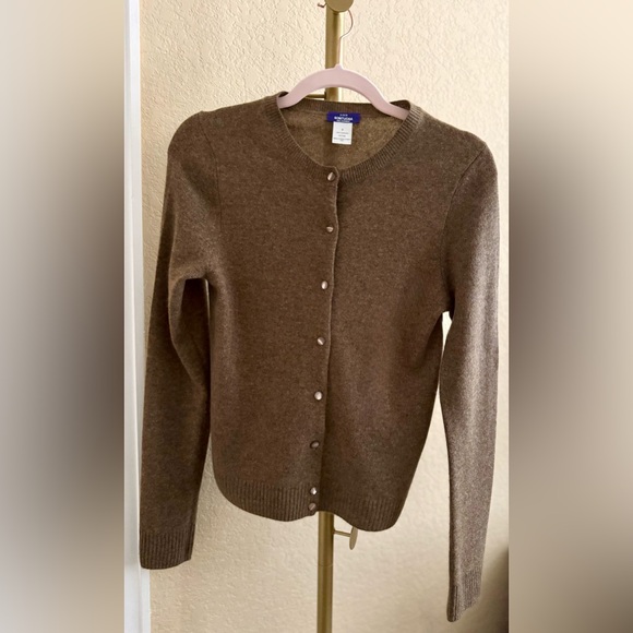 J. Crew Sontuosa Cashmere Cardigan Sweater / Cocoa / Size Small - Picture 4 of 4